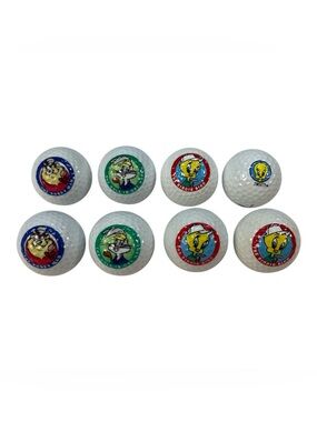 8 Looney Tunes Golf Balls Taz Tasmanian Devil Bugs Bunny Tweety Bird Warner New